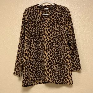 Leopard print top. Jon Jac size 22/24
